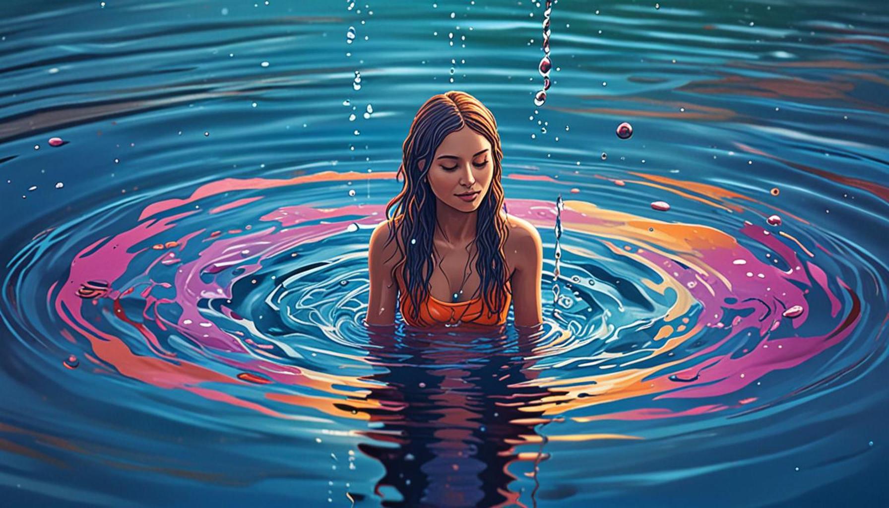 Aquatic Meditation: Exploring the Integration of Mantras and Water Drops to Calm the Mind