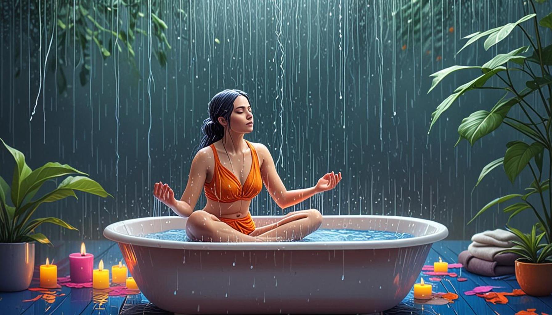 Meditation in the Rain: Using Imagination for Stress Relief During Bathing
